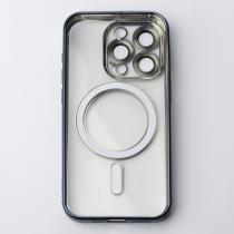 Силиконовый чехол MagSafe SHINING MATTE для iPhone 12 Pro Max blue titanium