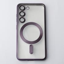 Силиконовый чехол MagSafe SHINING MATTE для Samsung S24 deep purple