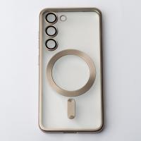 Силиконовый чехол MagSafe SHINING MATTE для Samsung S23 natural titanium