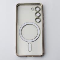 Силиконовый чехол MagSafe SHINING MATTE для Samsung S23 natural titanium