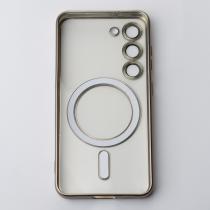 Силиконовый чехол MagSafe SHINING MATTE для Samsung S23 natural titanium