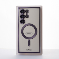 Силиконовый чехол MagSafe SHINING MATTE для Samsung S23 Ultra deep purple