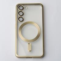 Силиконовый чехол MagSafe SHINING MATTE для Samsung S23 FE gold