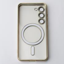 Силиконовый чехол MagSafe SHINING MATTE для Samsung S23 FE gold