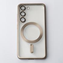 Силиконовый чехол MagSafe SHINING MATTE для Samsung S23 FE natural titanium