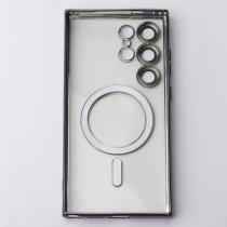 Силиконовый чехол MagSafe SHINING MATTE для Samsung S23 Ultra deep purple