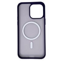 Силиконовый чехол MATTE с поддержкой MagSafe для iPhone 15 Pro dark purple
