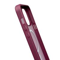 Силиконовый чехол MATTE с поддержкой MagSafe для iPhone 15 Pro burgundy