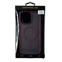 Силиконовый чехол MATTE с поддержкой MagSafe для iPhone 14 Pro Max burgundy