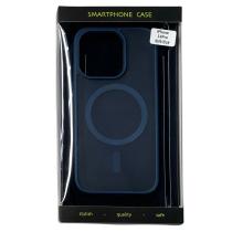 Силиконовый чехол MATTE с поддержкой MagSafe для iPhone 14 Pro dark blue