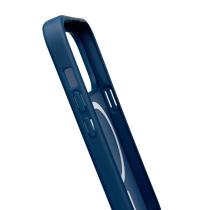 Силиконовый чехол MATTE с поддержкой MagSafe для iPhone 14 Pro dark blue