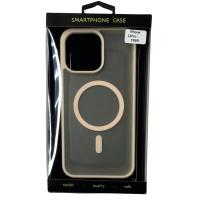 Силиконовый чехол MATTE с поддержкой MagSafe для iPhone 14 Pro cream