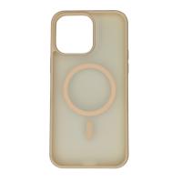 Силиконовый чехол MATTE с поддержкой MagSafe для iPhone 14 Pro cream