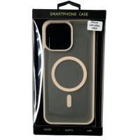 Силиконовый чехол MATTE с поддержкой MagSafe для iPhone 14 Pro Max cream