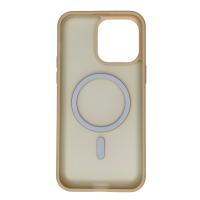Силиконовый чехол MATTE с поддержкой MagSafe для iPhone 14 Pro Max cream