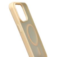 Силиконовый чехол MATTE с поддержкой MagSafe для iPhone 14 Pro Max cream