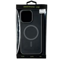 Силиконовый чехол MATTE с поддержкой MagSafe для iPhone 15 Pro Max titanium black