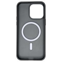 Силиконовый чехол MATTE с поддержкой MagSafe для iPhone 15 Pro Max titanium black