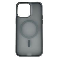 Силиконовый чехол MATTE с поддержкой MagSafe для iPhone 14 Pro titanium black