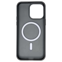 Силиконовый чехол MATTE с поддержкой MagSafe для iPhone 14 Pro titanium black