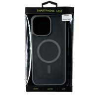 Силиконовый чехол MATTE с поддержкой MagSafe для iPhone 15 Pro titanium black