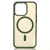 Силиконовый чехол MATTE с поддержкой MagSafe для iPhone 12 Pro Max sage green