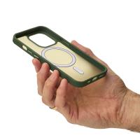 Силиконовый чехол MATTE с поддержкой MagSafe для iPhone 12 Pro Max sage green