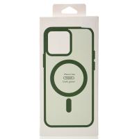 Силиконовый чехол MATTE с поддержкой MagSafe для iPhone 15 Plus sage green
