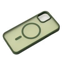 Силиконовый чехол MATTE с поддержкой MagSafe для iPhone 15 Plus sage green