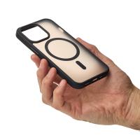 Силиконовый чехол MATTE с поддержкой MagSafe для iPhone 15 Pro Max classic black