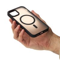 Силиконовый чехол MATTE с поддержкой MagSafe для iPhone 15 classic black