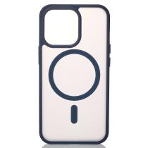 Силіконовий чохол MATTE з підтримкою MagSafe для телефону iPhone 15 Pro Max dark blue