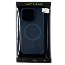 Силіконовий чохол MATTE з підтримкою MagSafe для телефону iPhone 15 Pro Max dark blue