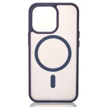 Силиконовый чехол MATTE с поддержкой MagSafe для iPhone 14 Pro Max dark purple