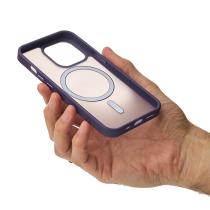 Силиконовый чехол MATTE с поддержкой MagSafe для iPhone 14 Pro Max dark purple