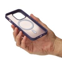 Силиконовый чехол MATTE с поддержкой MagSafe для iPhone 14 Pro dark purple