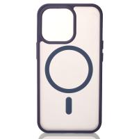 Силіконовий чохол MATTE з підтримкою MagSafe для телефону iPhone 15 Pro Max dark purple