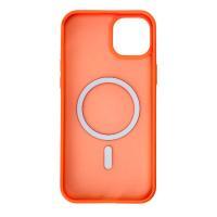 Силиконовый чехол MATTE с поддержкой MagSafe для iPhone 15 Plus orange