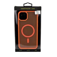 Силиконовый чехол MATTE с поддержкой MagSafe для iPhone 15 Plus orange