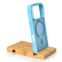 Силиконовый чехол MATTE с поддержкой MagSafe для iPhone 18 Pro light blue