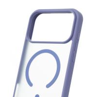 Силиконовый чехол MATTE с поддержкой MagSafe для iPhone 17 Pro lavander gray