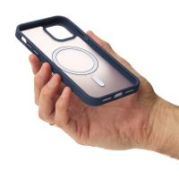 Силиконовый чехол MATTE с поддержкой MagSafe для iPhone 14 dark blue