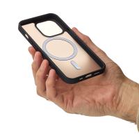 Силиконовый чехол MATTE с поддержкой MagSafe для iPhone 15 Pro classic black