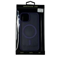 Силиконовый чехол MATTE с поддержкой MagSafe для iPhone 14 dark purple