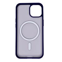 Силиконовый чехол MATTE с поддержкой MagSafe для iPhone 14 dark purple