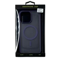 Силиконовый чехол MATTE с поддержкой MagSafe для iPhone 14 Pro dark purple