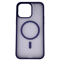 Силиконовый чехол MATTE с поддержкой MagSafe для iPhone 14 Pro dark purple