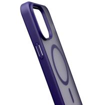 Силиконовый чехол MATTE с поддержкой MagSafe для iPhone 14 Pro dark purple