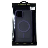 Силиконовый чехол MATTE с поддержкой MagSafe для iPhone 11 dark purple