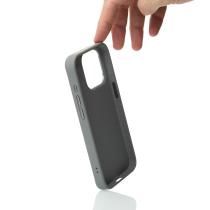 Силиконовый чехол NFC для iPhone 14 Pro Max серый